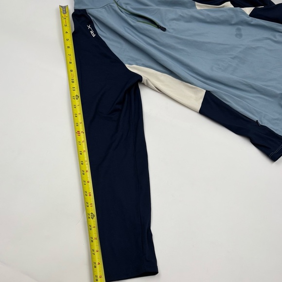 RLX Ralph Lauren Women's XL Tailored Fit Blue Color Blocked Jersey Zip Pullover - Picture 5 of 6